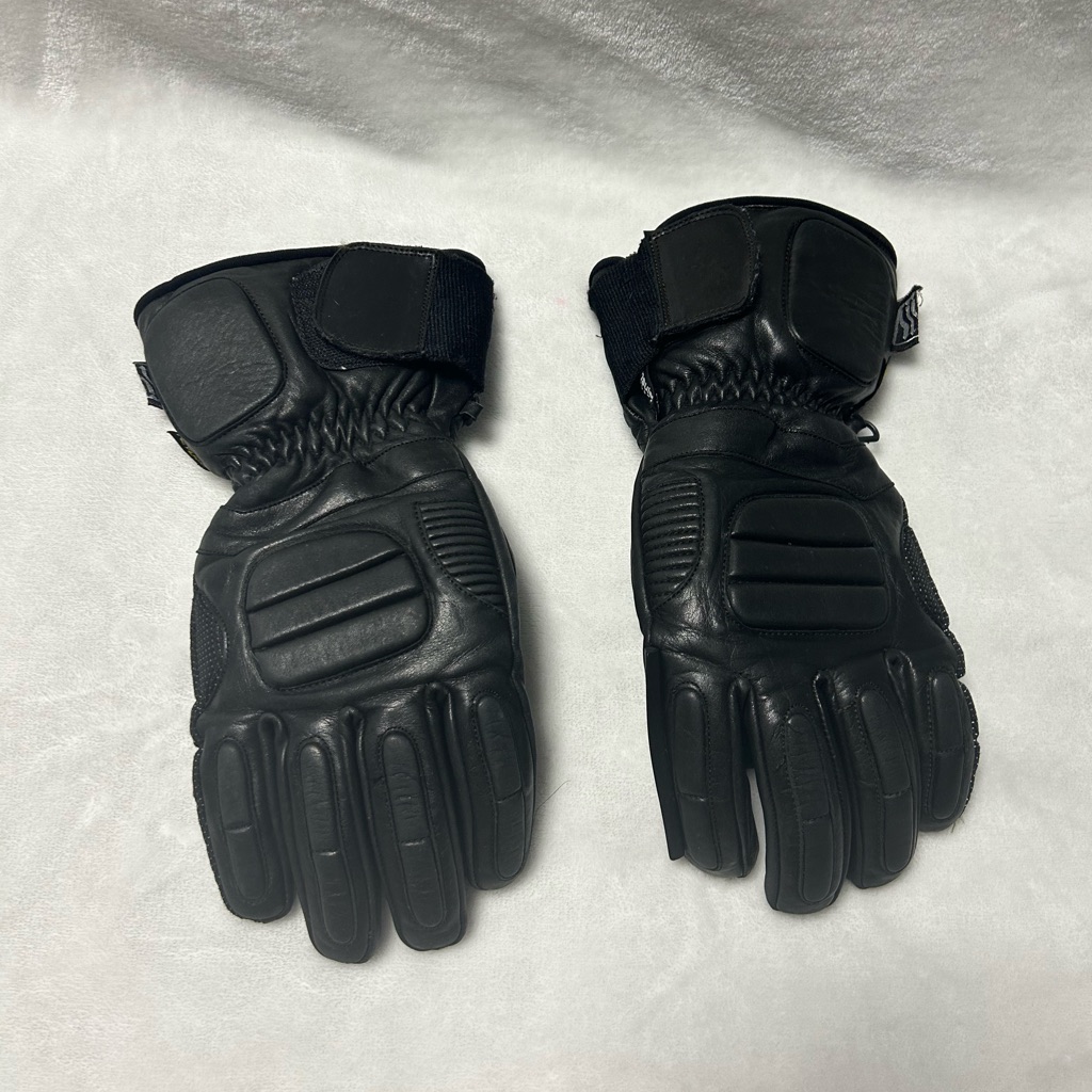 Mens Black Bikers Club Thinsulate Thermal Insulation Riding Gloves Medium